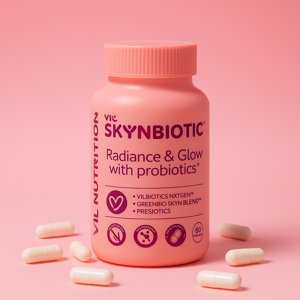 VIL SkYnBiotic™ – El probiótico que ilumina tu piel desde adentro.
